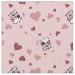 Snoopy Hearts and Love Letters Fabric