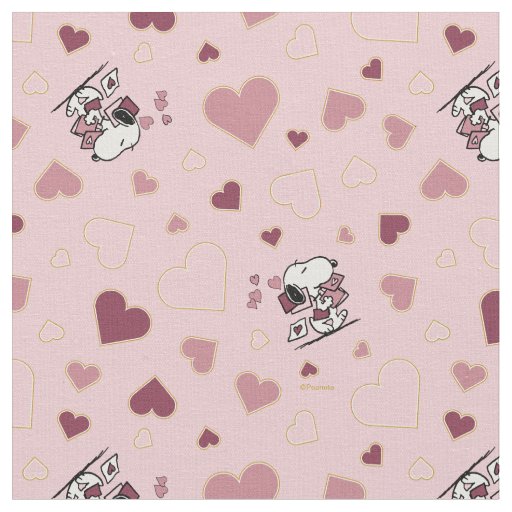 Snoopy Hearts and Love Letters Fabric