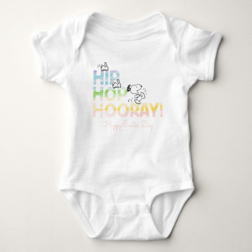 Snoopy Hip Hop Hooray Easter Baby Bodysuit