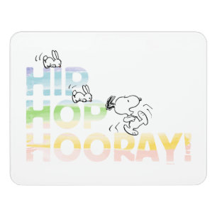 Snoopy Hip Hop Hooray Easter Door Sign