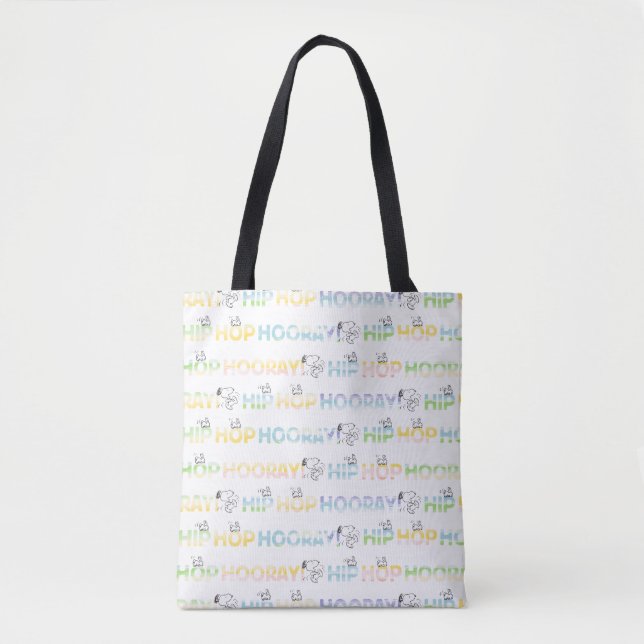 Snoopy Hip Hop Hooray Easter Tote Bag (Front)