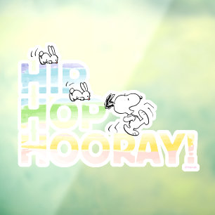 Snoopy Hip Hop Hooray Easter Window Cling