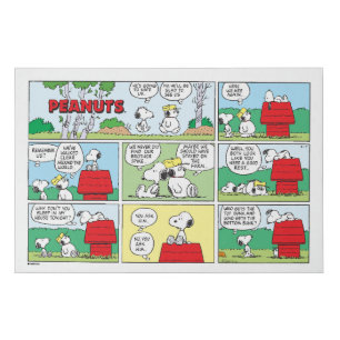 Snoopy & His Brothers Andy & Olaf Faux Canvas Print