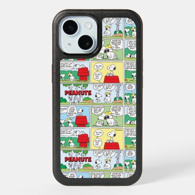 Snoopy & His Brothers Andy & Olaf iPhone 15 Case (Back)