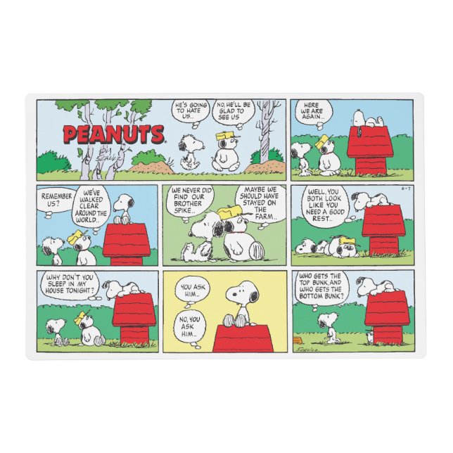 Snoopy & His Brothers Andy & Olaf Placemat (Front)