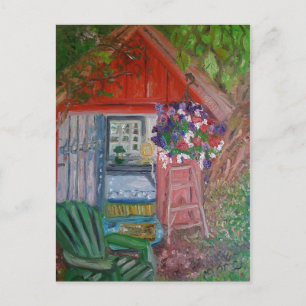 snoopy house postcard