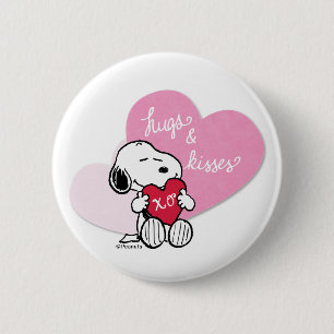 Snoopy Hugs & Kisses Button