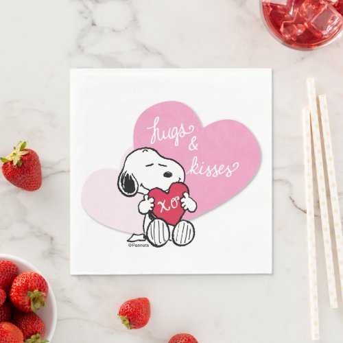 Snoopy Hugs  Kisses Napkins