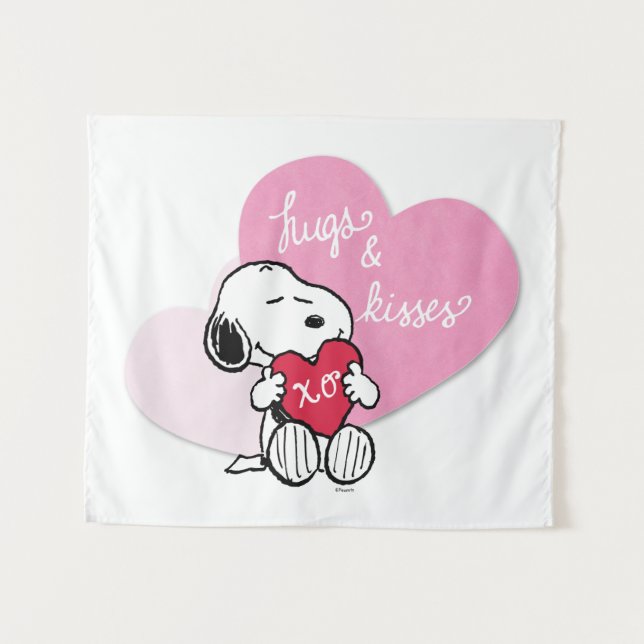 Snoopy Hugs & Kisses Tapestry (Front (Horizontal))