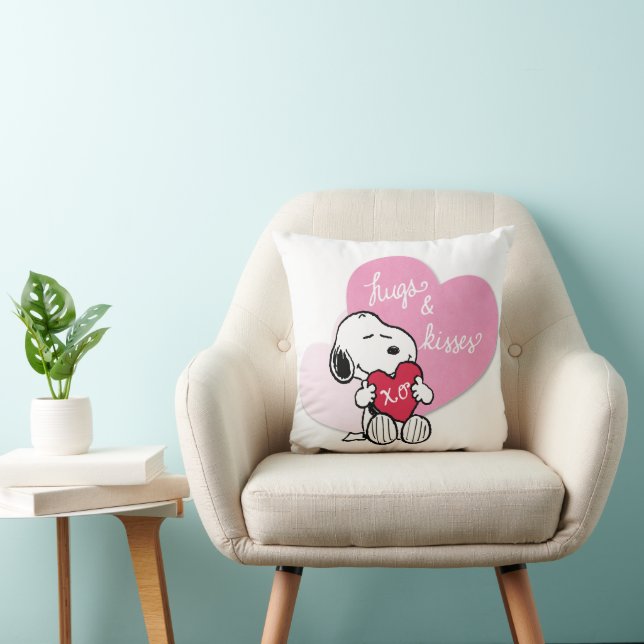 Snoopy Hugs & Kisses Throw Pillow (Chair)