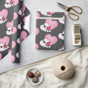 Snoopy Hugs & Kisses  Wrapping Paper