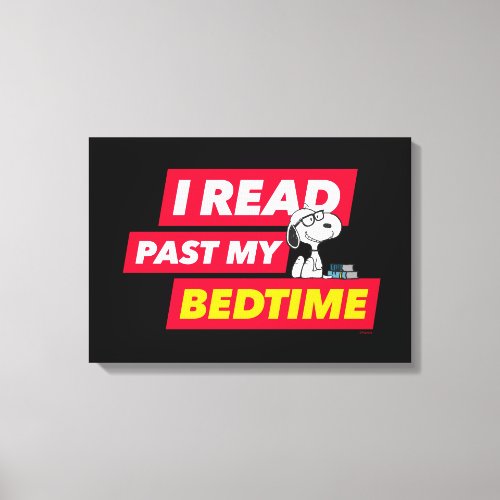 Snoopy I Read Past My Bedtime Canvas Print