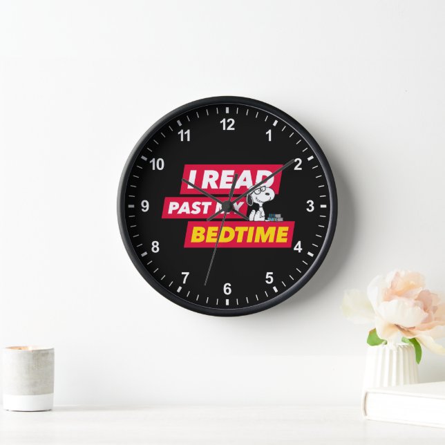 Snoopy "I Read Past My Bedtime" Clock (Home)