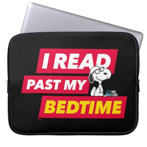 Snoopy I Read Past My Bedtime Laptop Sleeve