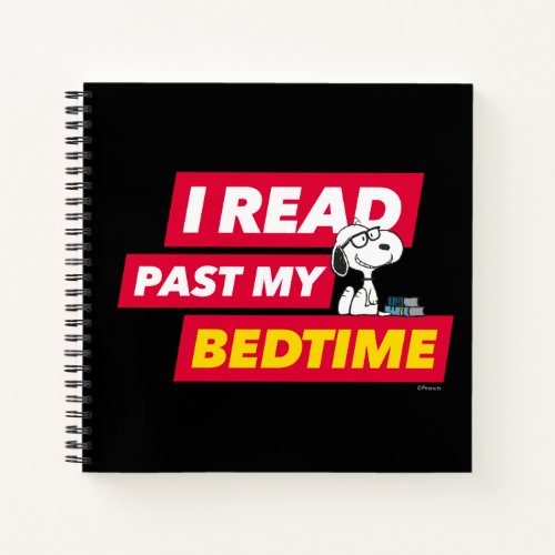 Snoopy I Read Past My Bedtime Notebook