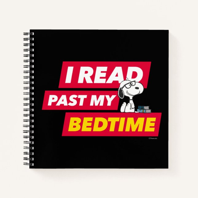 Snoopy "I Read Past My Bedtime" Notebook (Front)