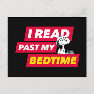 Snoopy "I Read Past My Bedtime" Postcard