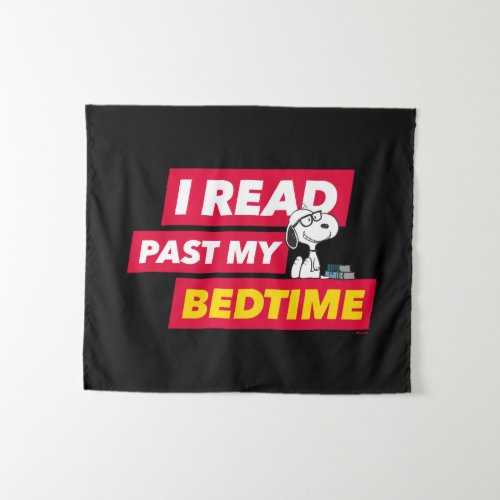 Snoopy I Read Past My Bedtime Tapestry
