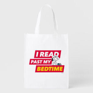 Snoopy "I Read Past My Bedtime" Tote Bag