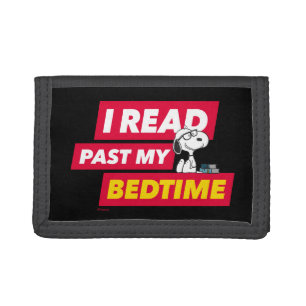 Snoopy "I Read Past My Bedtime" Tri-fold Wallet