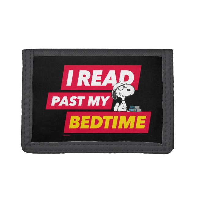 Snoopy "I Read Past My Bedtime" Trifold Wallet (Front)