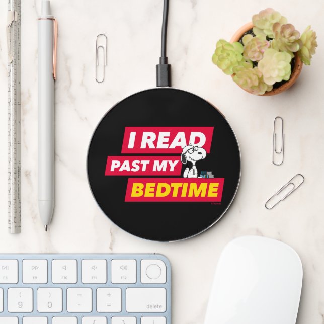 Snoopy "I Read Past My Bedtime" Wireless Charger (Desk)