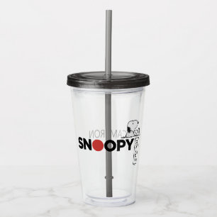 Snoopy Japanese Typography Graphic Acrylic Tumbler