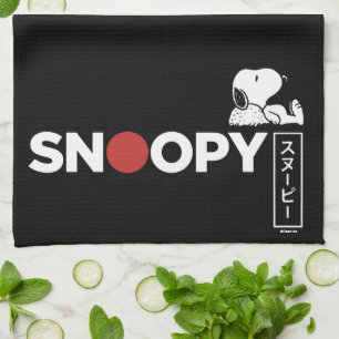 Snoopy Japanese Typography Graphic Kitchen Towel