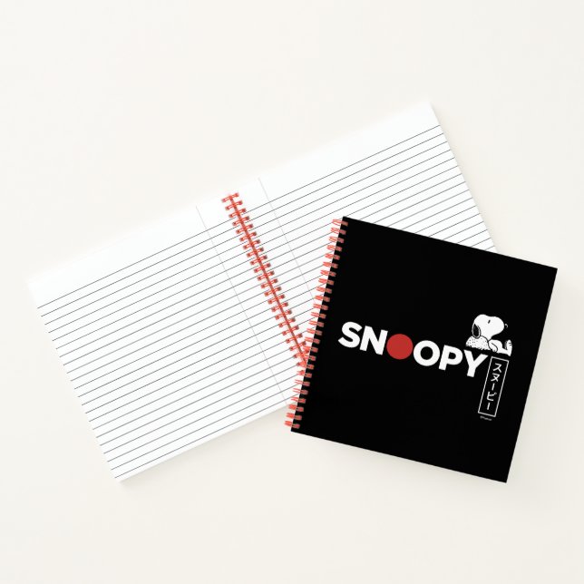 Snoopy Japanese Typography Graphic Notebook (Inside)