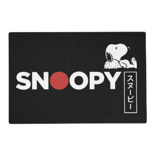 Snoopy Japanese Typography Graphic Placemat