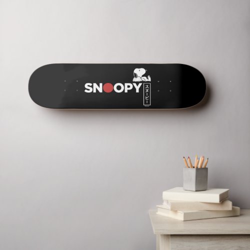 Snoopy Japanese Typography Graphic Skateboard