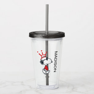 Snoopy - Joe Cool Crown   Add Your Name Acrylic Tumbler