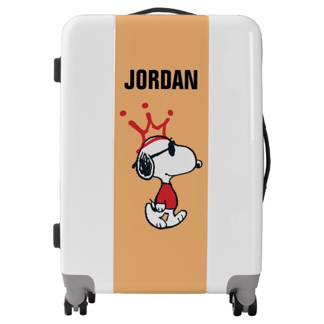 Snoopy - Joe Cool Crown | Add Your Name Luggage (Front)