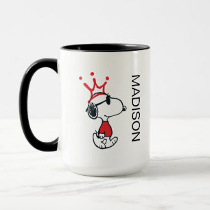 Snoopy - Joe Cool Crown Add Your Name Mug