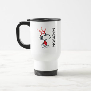 Snoopy - Joe Cool Crown Add Your Name Travel Mug