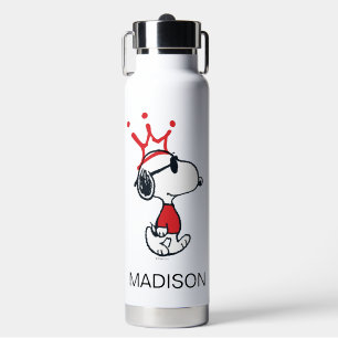 Snoopy - Joe Cool Crown   Add Your Name Water Bottle