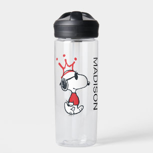 Snoopy - Joe Cool Crown   Add Your Name Water Bottle