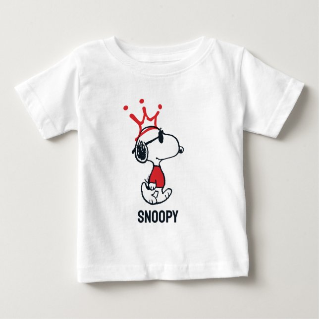 Snoopy - Joe Cool Crown Baby T-Shirt (Front)