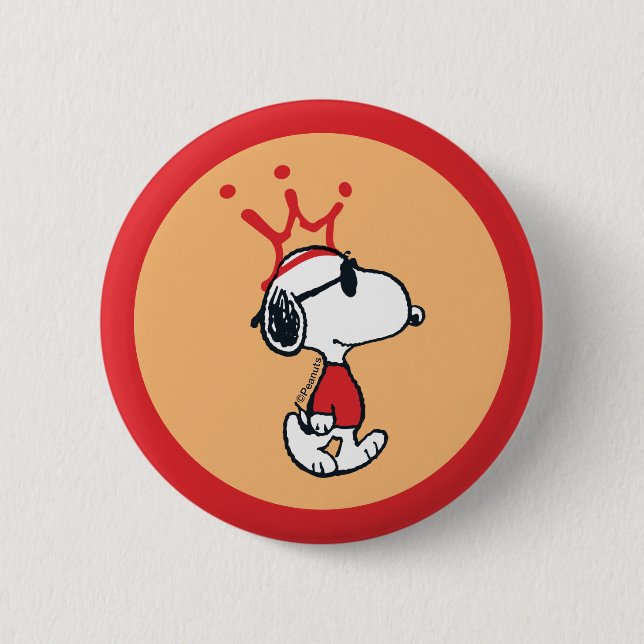 Snoopy - Joe Cool Crown Button (Front)
