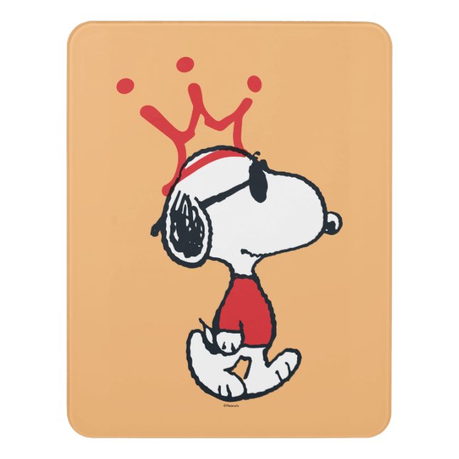 Snoopy - Joe Cool Crown Door Sign (Contemporary Vert)