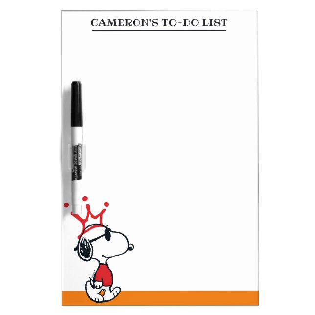 Snoopy - Joe Cool Crown Dry Erase Board (Front)