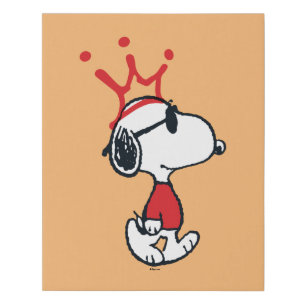 Snoopy - Joe Cool Crown Faux Canvas Print