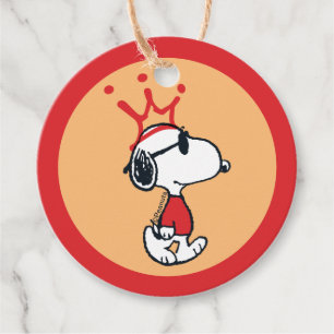 Snoopy - Joe Cool Crown Favor Tags