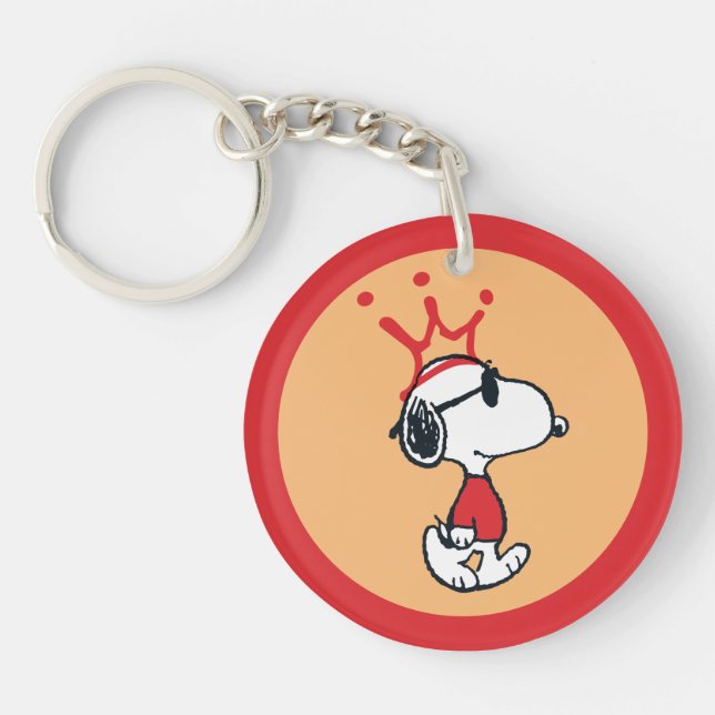 Snoopy - Joe Cool Crown Keychain (Front)