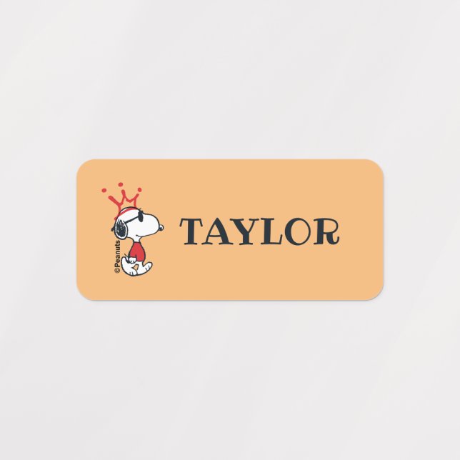 Snoopy - Joe Cool Crown Kids' Labels (Design 1)