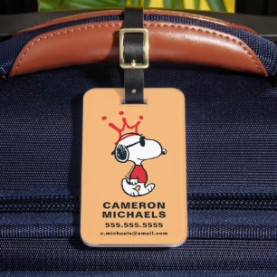 Snoopy - Joe Cool Crown Luggage Tag