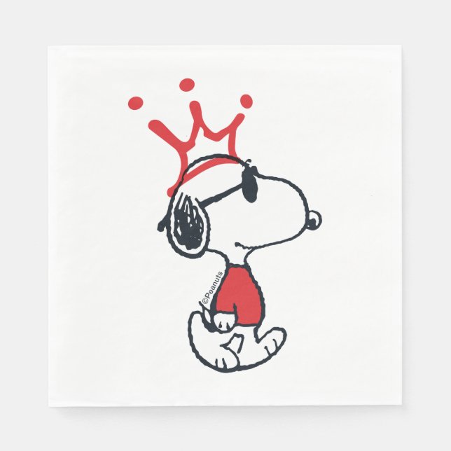 Snoopy - Joe Cool Crown Napkins (Front)
