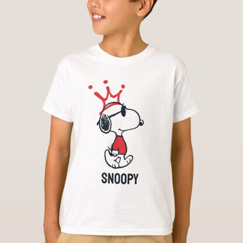 Snoopy _ Joe Cool Crown T_Shirt