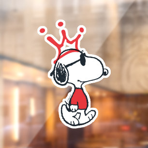Snoopy - Joe Cool Crown Window Cling