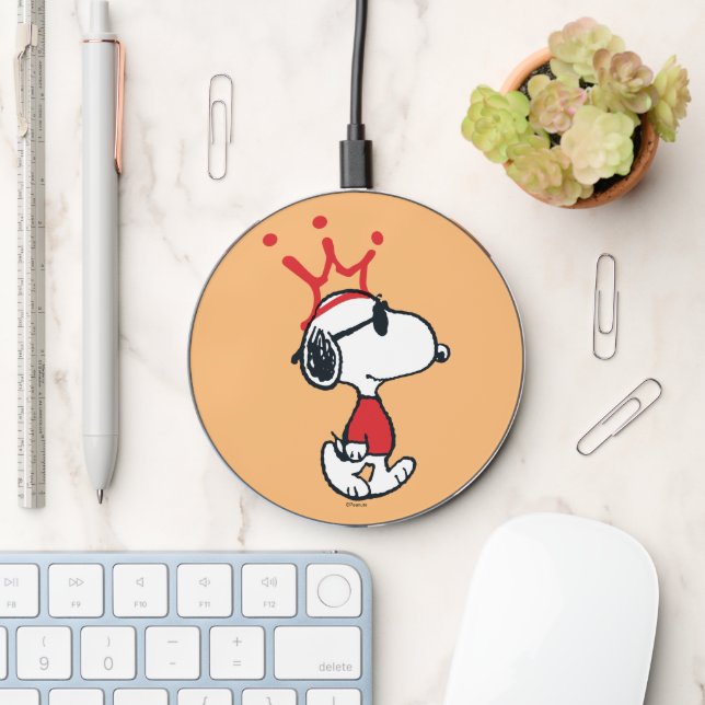 Snoopy - Joe Cool Crown Wireless Charger (Desk)